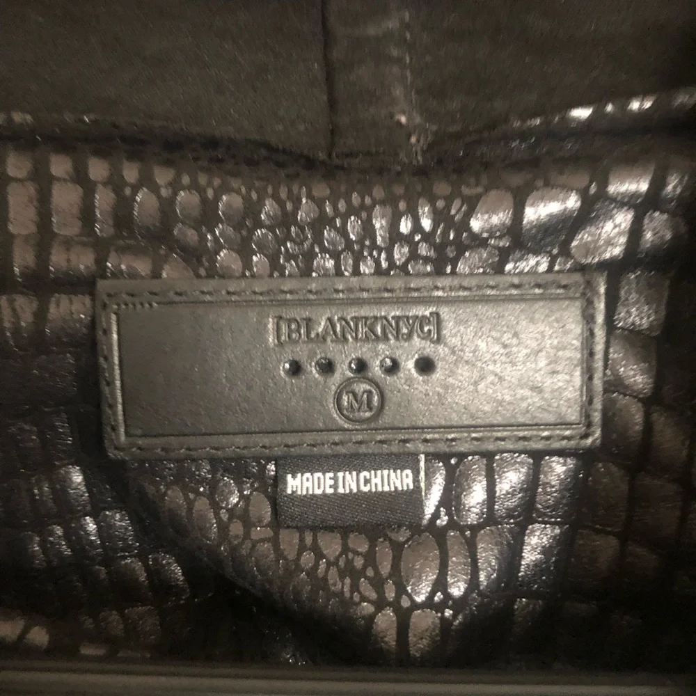 BlankNYC snake print faux leather drape front jacket w/ asymmetrical zip - Picture 4 of 6